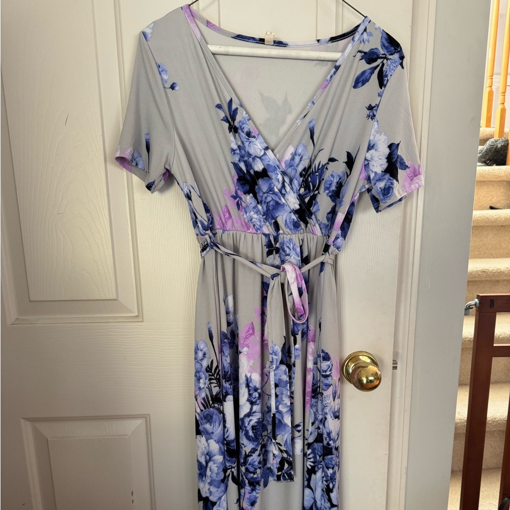 Pink blush maternity dress